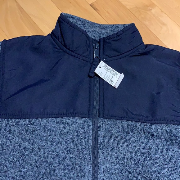 Children’s Place Boys Uniform Sweater Fleece Trail Jacket - Tidal - size L - Picture 2 of 8